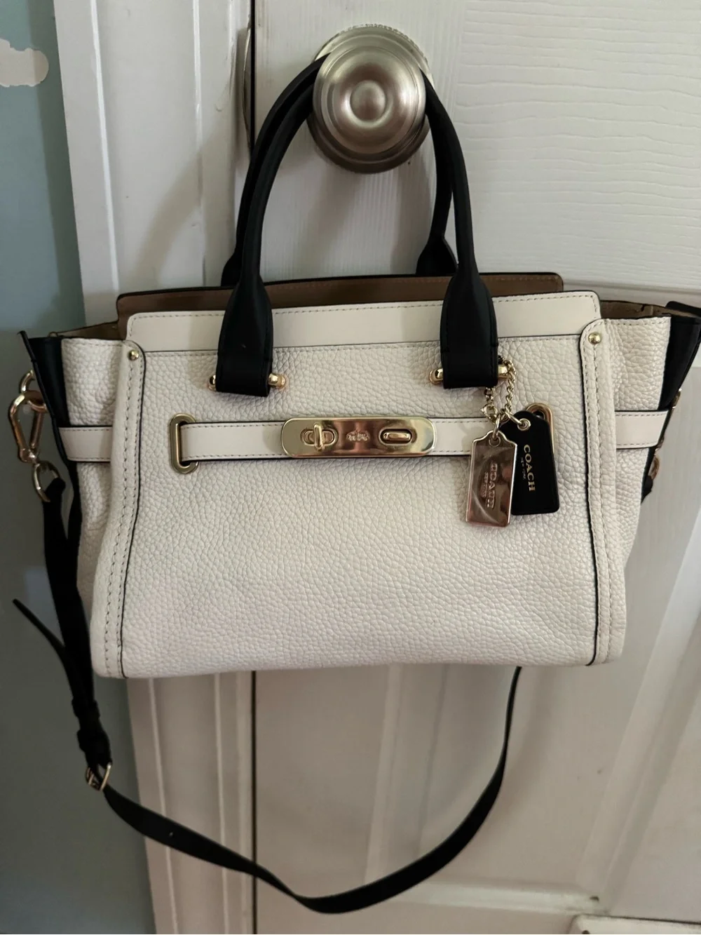 Coach structured satchel